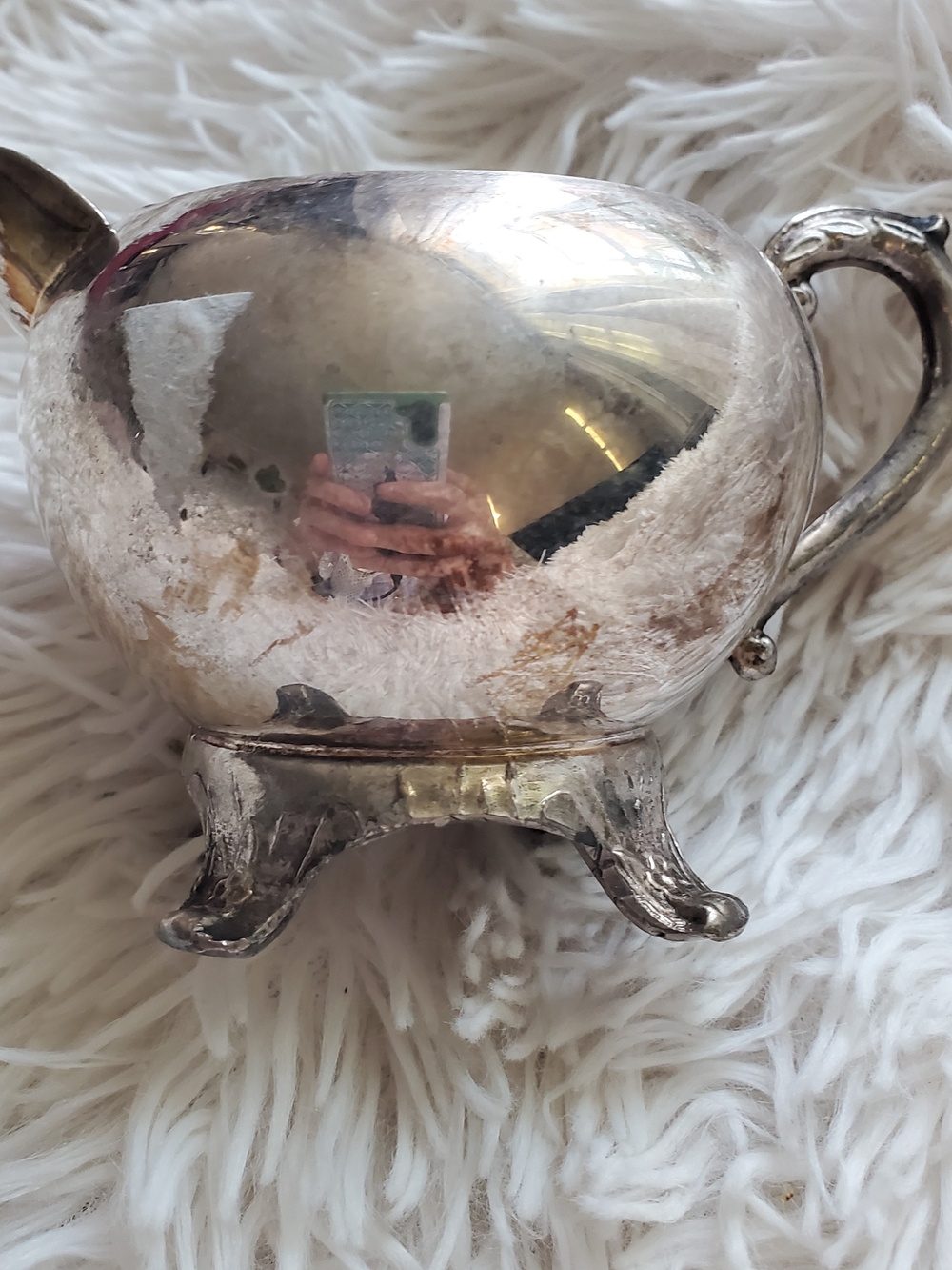 Vintage Silver-Tone Creamer Pitcher - Elegant Silver Finish